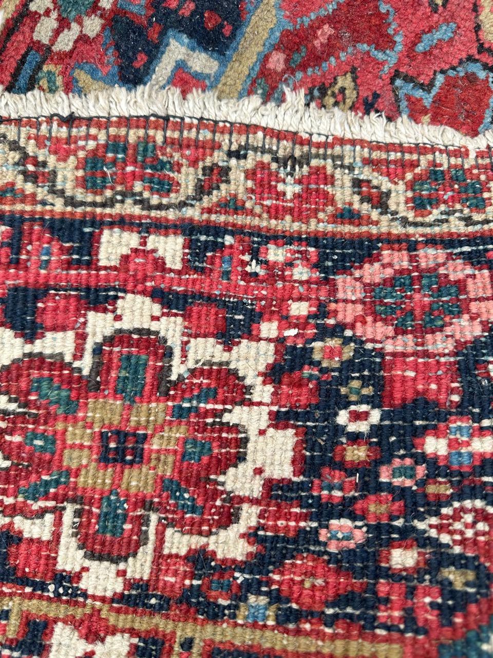 Bobyrug’s Wonderful room size antique Heriz style rug  For Sale 10