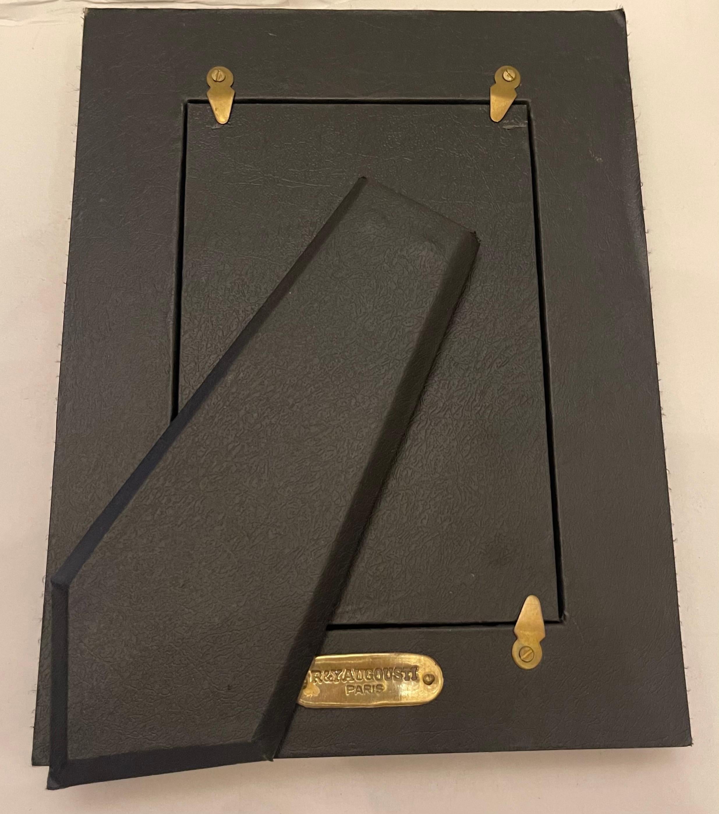 Wonderful R&Y Augousti Shark Skin Bone Picture Frame In Good Condition For Sale In Roslyn, NY