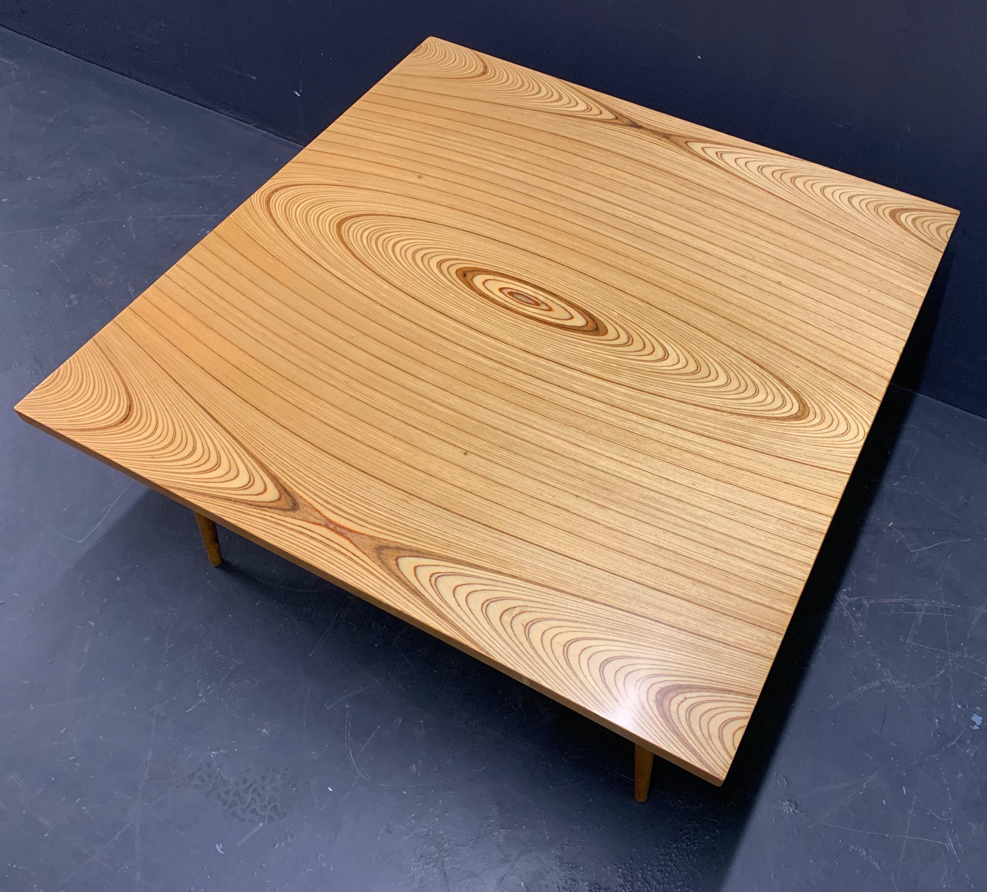 Wood Wonderful Rythmic Veneer Coffee Table by Tapio Wirkkala For Sale