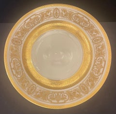 Wunderschönes Service 12 Selb Bavaria Heinrich & Co. Essteller mit Goldverzierung