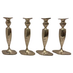Vintage Wonderful Set Four Marcus & Company Sterling Silver Large Matching Candlesticks
