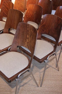 Wonderful Set of 12 Mid-20th Century Dining Chairs