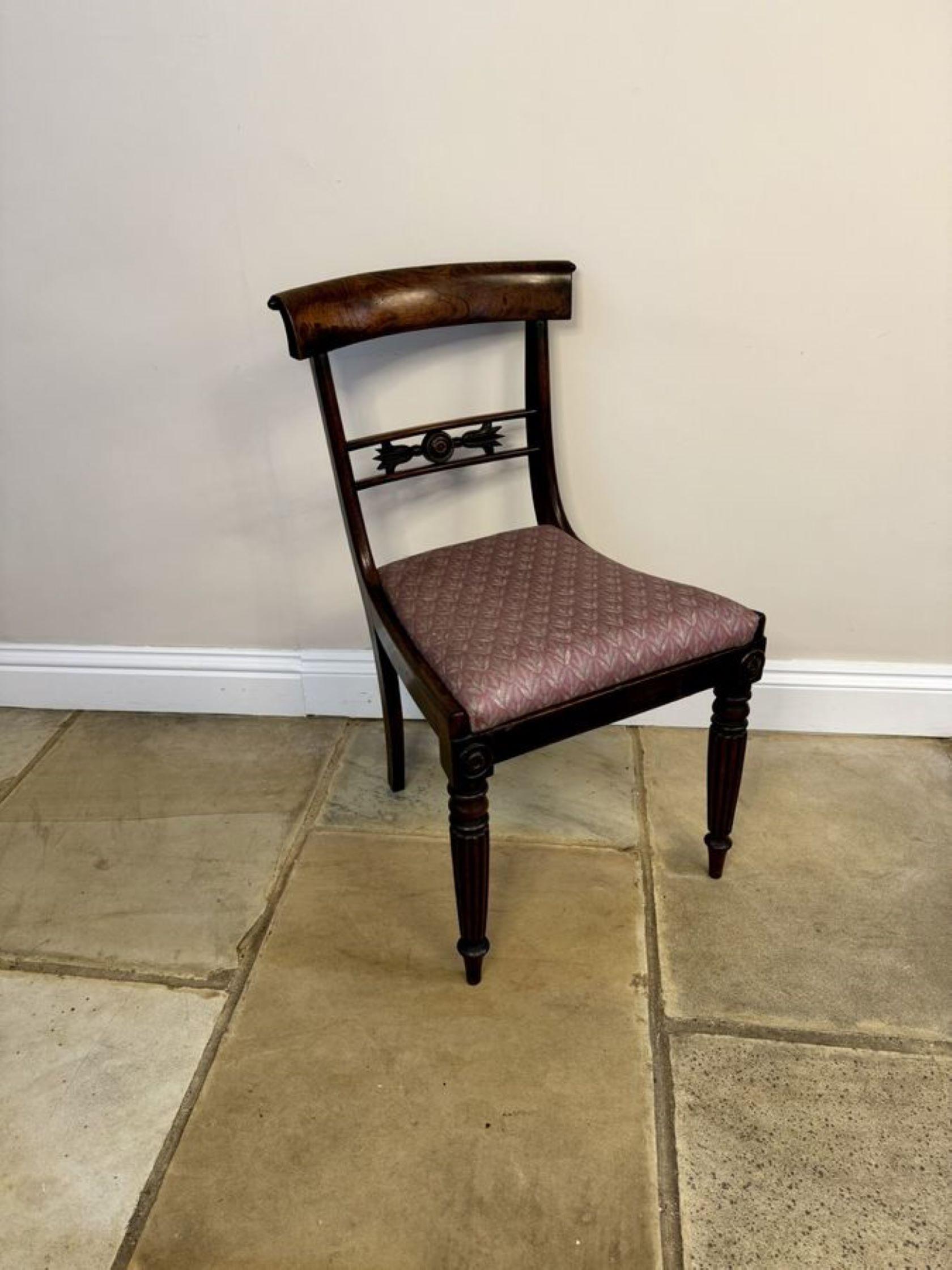19th Century Wonderful set of six antique regency quality rosewood dining chairs  For Sale