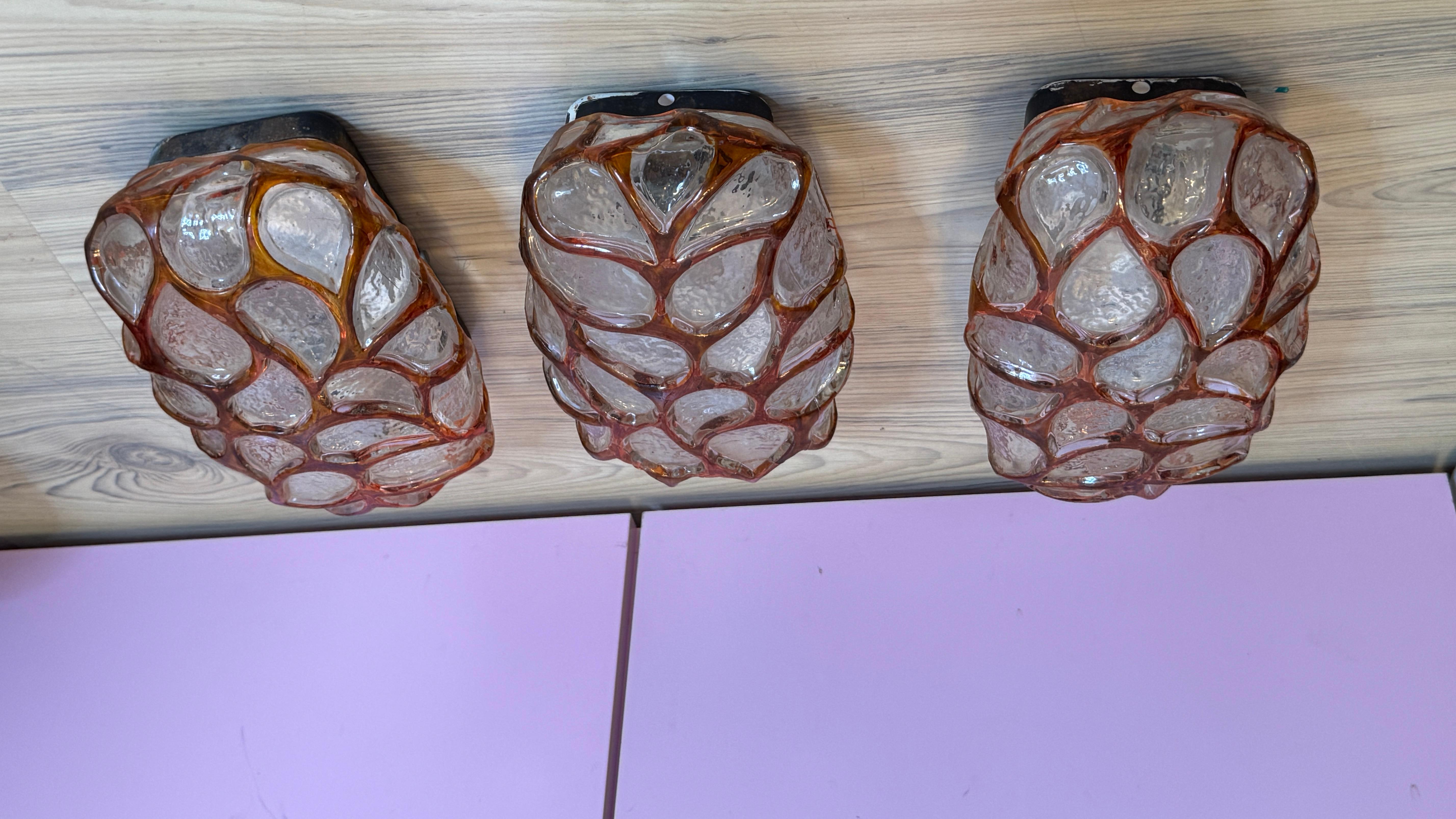 Merveilleux ensemble de trois appliques décoratives en peau d'animal Glashütte Limburg, Allemagne en vente 10