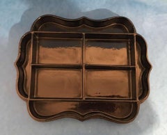 wonderful shaped papier-mâché c.1840 painted box