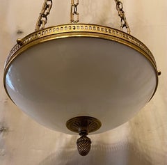 Wonderful Sherle Wagner Vaughan Designs Dore Bronze Opaline Glass Chandelier