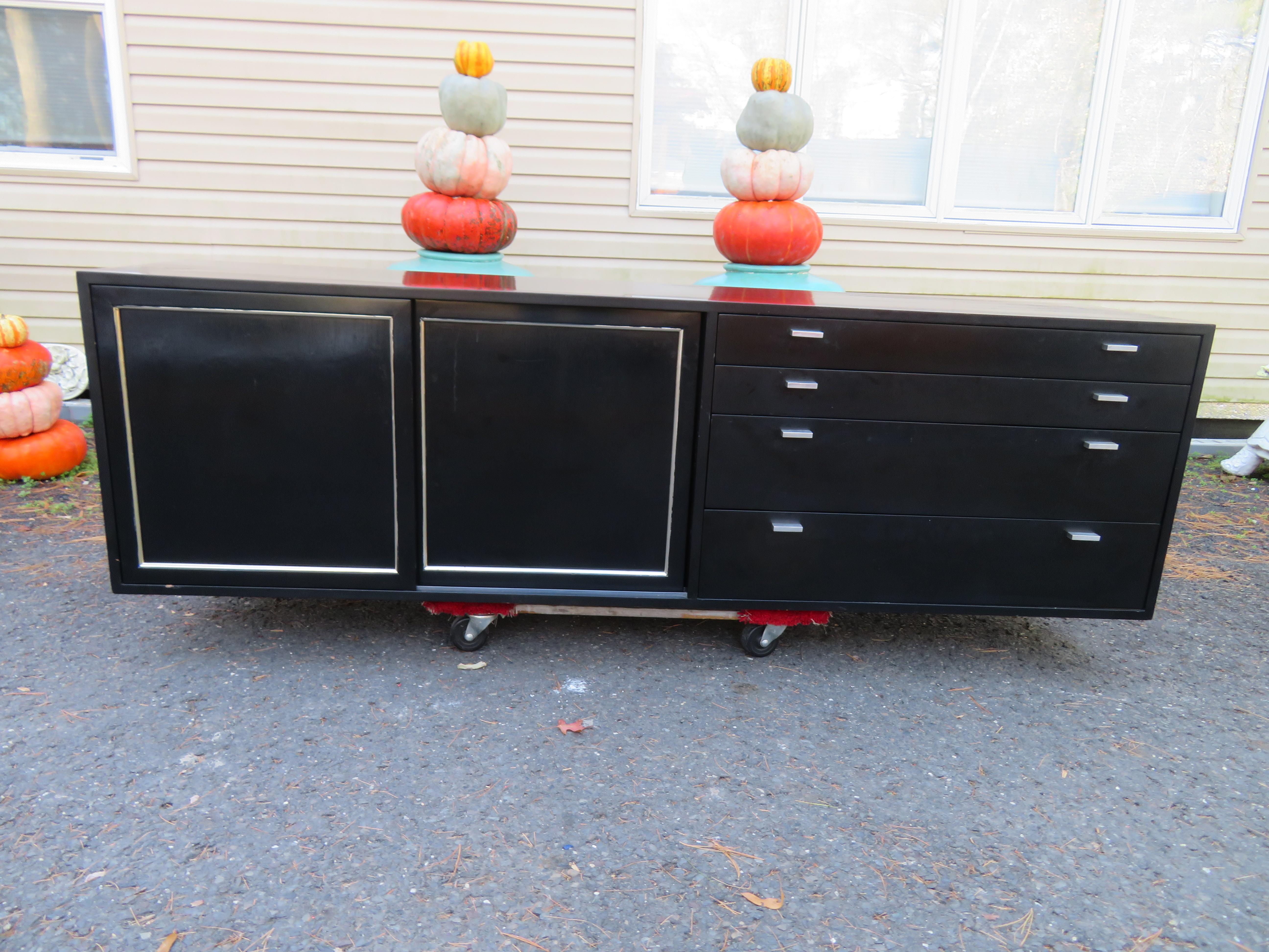 Wonderful Signed Harvey Probber Wall Mounted Credenza Mid-Century Modern For Sale 13