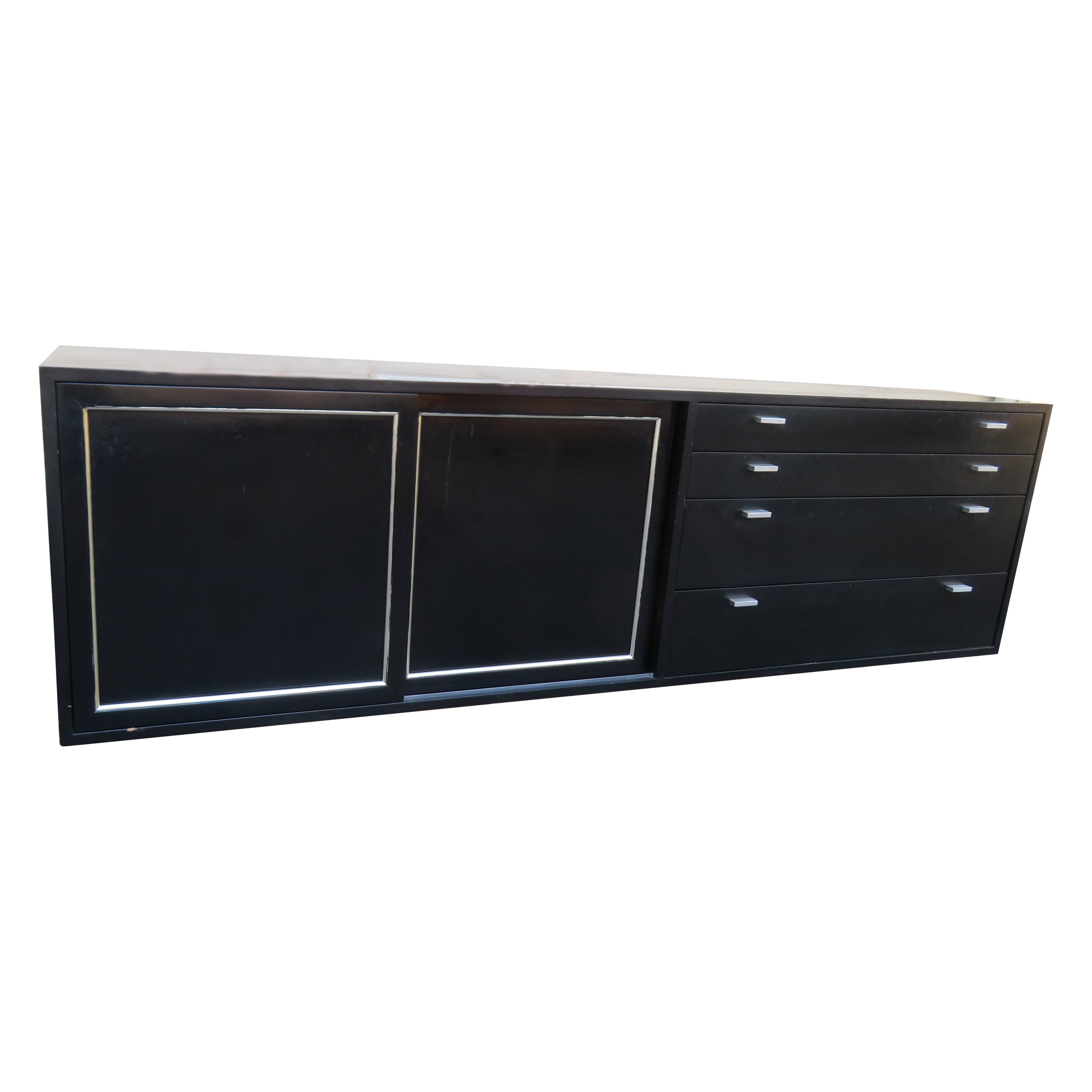Wonderful Signed Harvey Probber Wall Mounted Credenza Mid-Century Modern For Sale