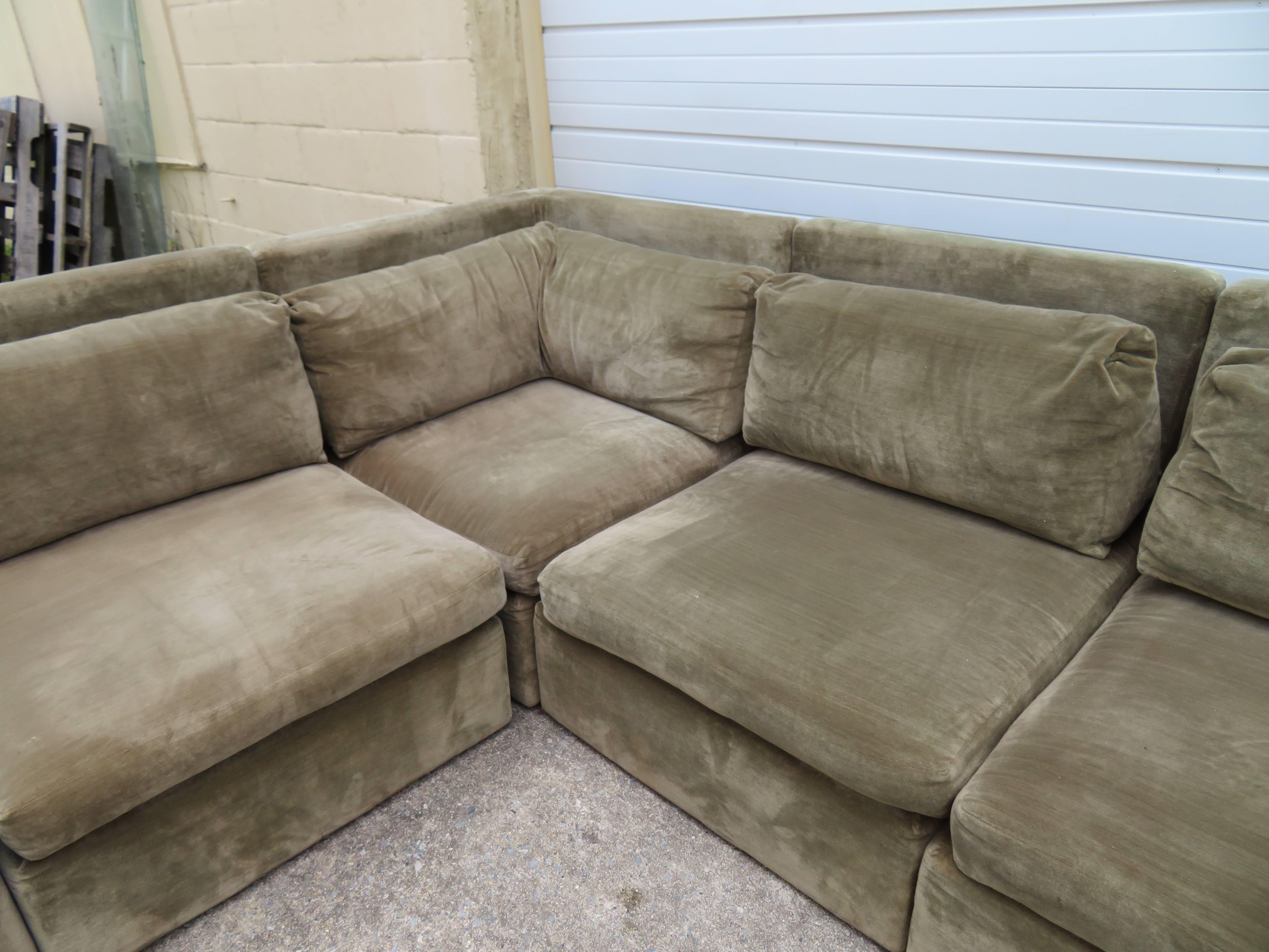 milo baughman sectional sofa