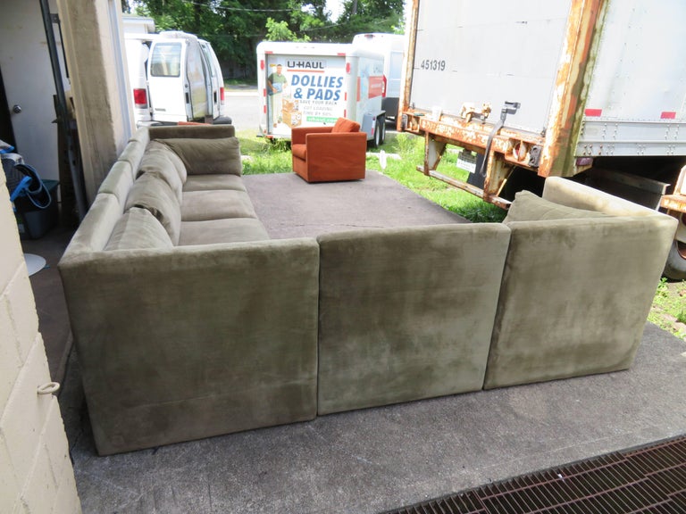 Upholstery Wonderful Signed Milo Baughman Six-Piece Sectional Sofa Mid-Century Modern For Sale