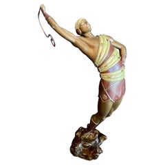 Wonderful Signed & Numbered Erté Le Danseur Cold Painted Bronze Sculpture