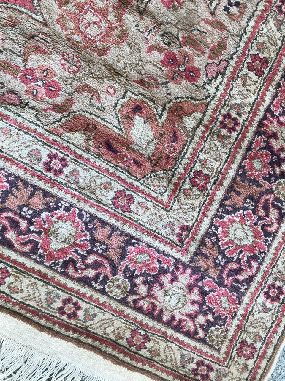 Magnifique tapis de Turquie Kayseri en soie en vente 3