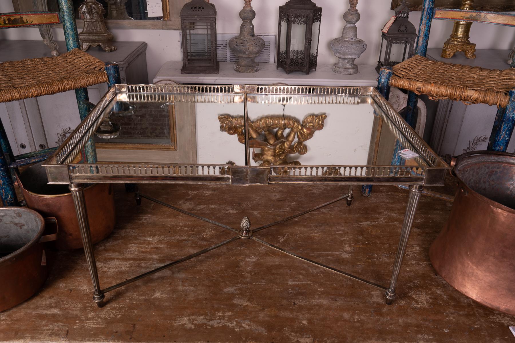 Silver Surtout de table with legs added at later date.