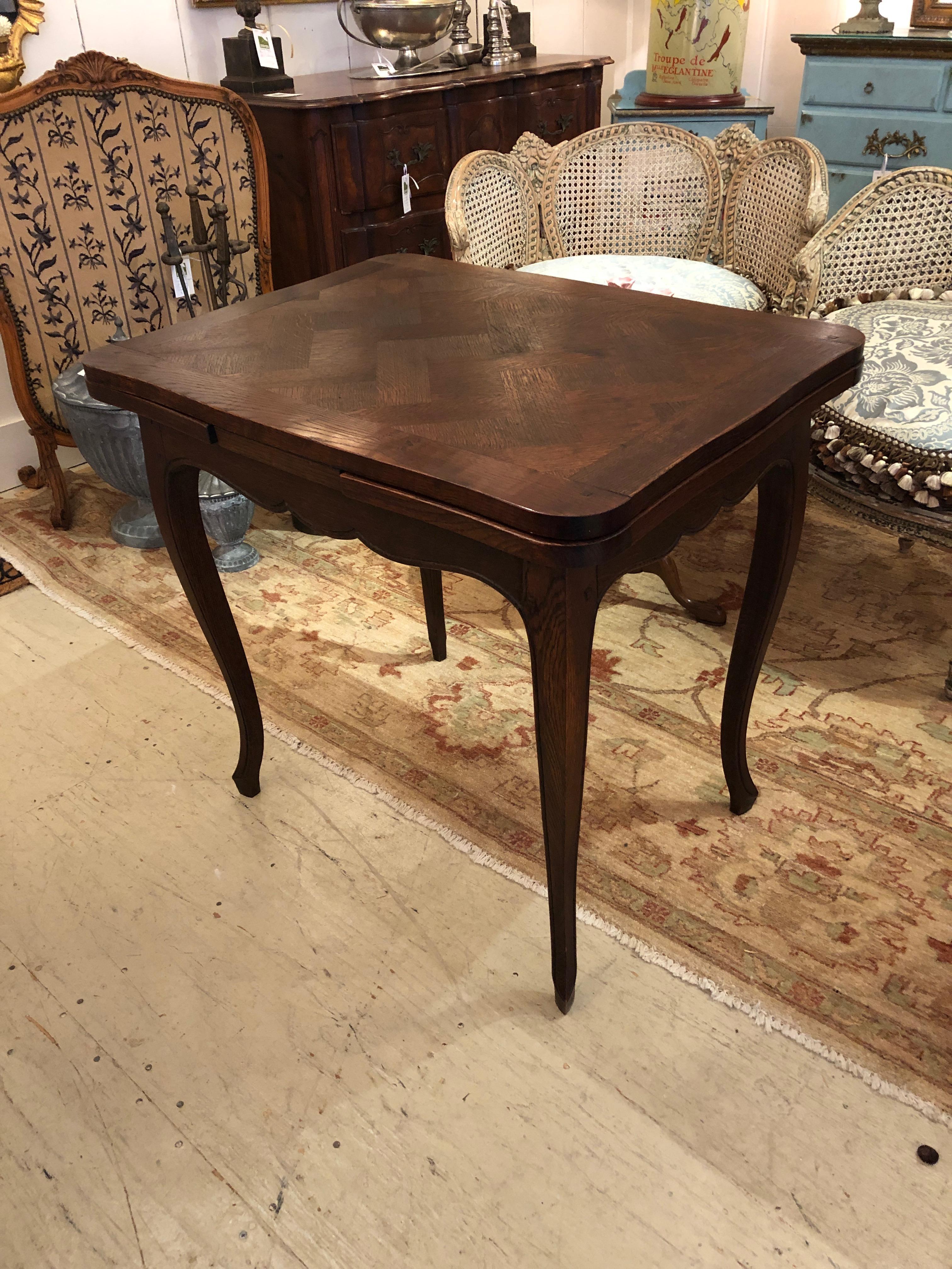 Wonderful Small Marquetry Walnut Refractory Table 4