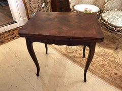 Wonderful Small Marquetry Walnut Refractory Table