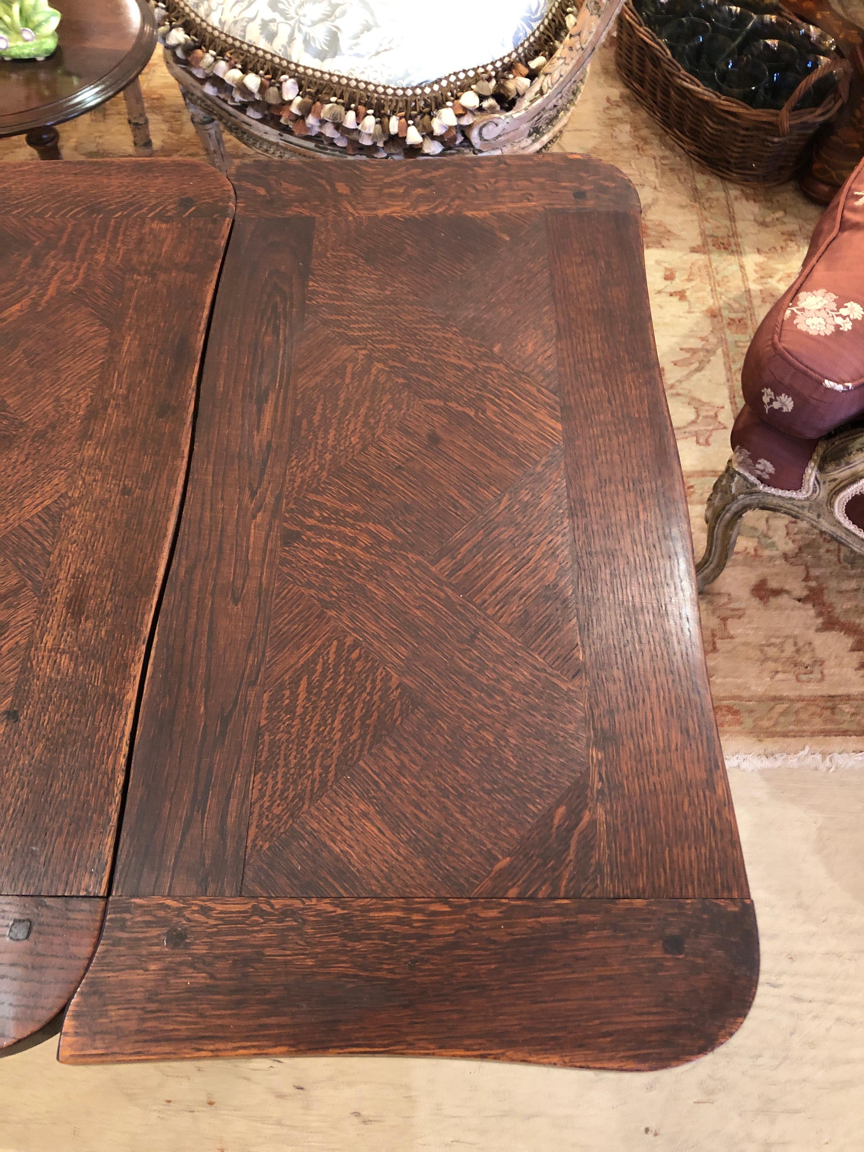 Wonderful Small Marquetry Walnut Refractory Table In Good Condition In Hopewell, NJ