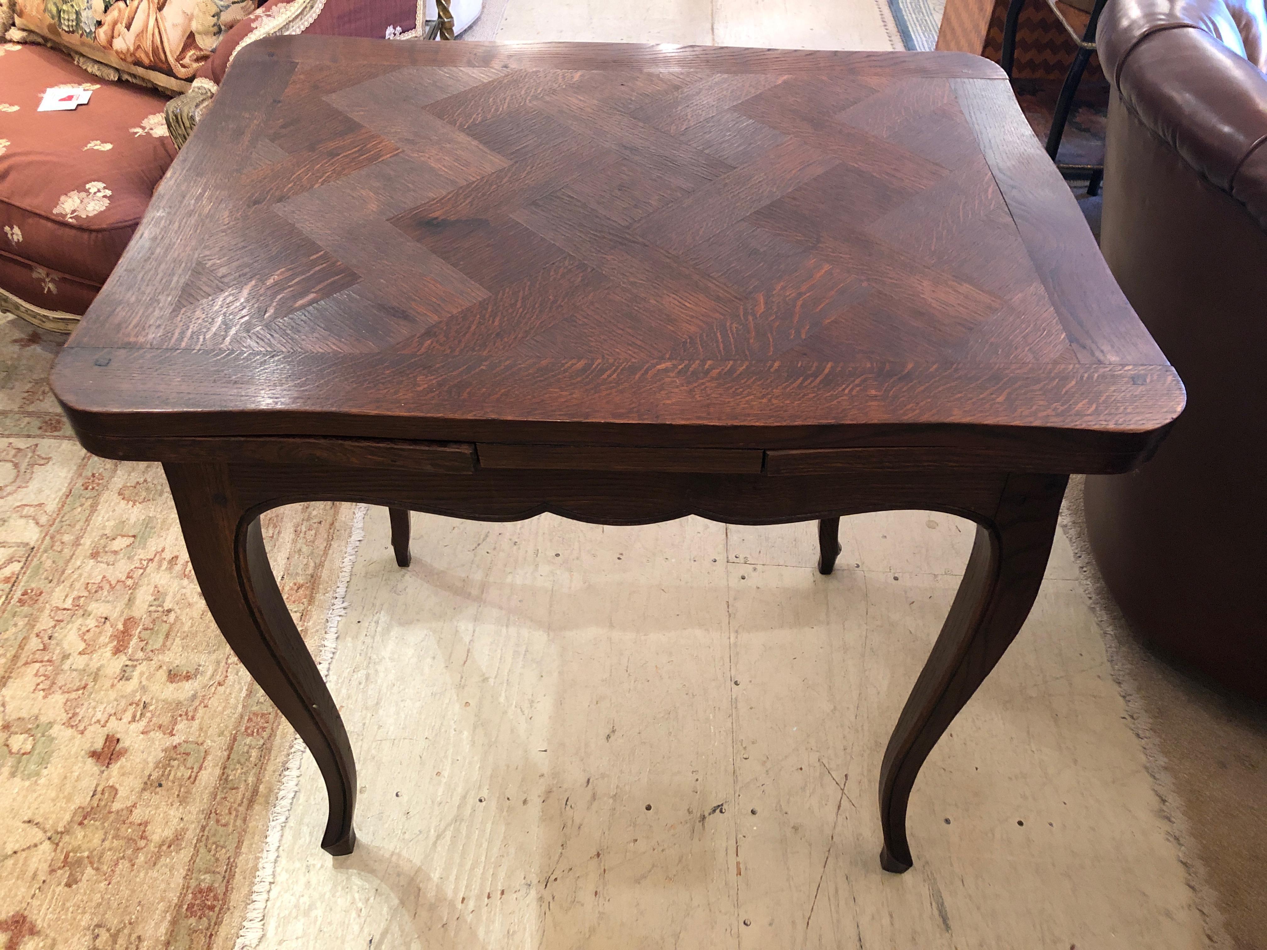 Wonderful Small Marquetry Walnut Refractory Table 1