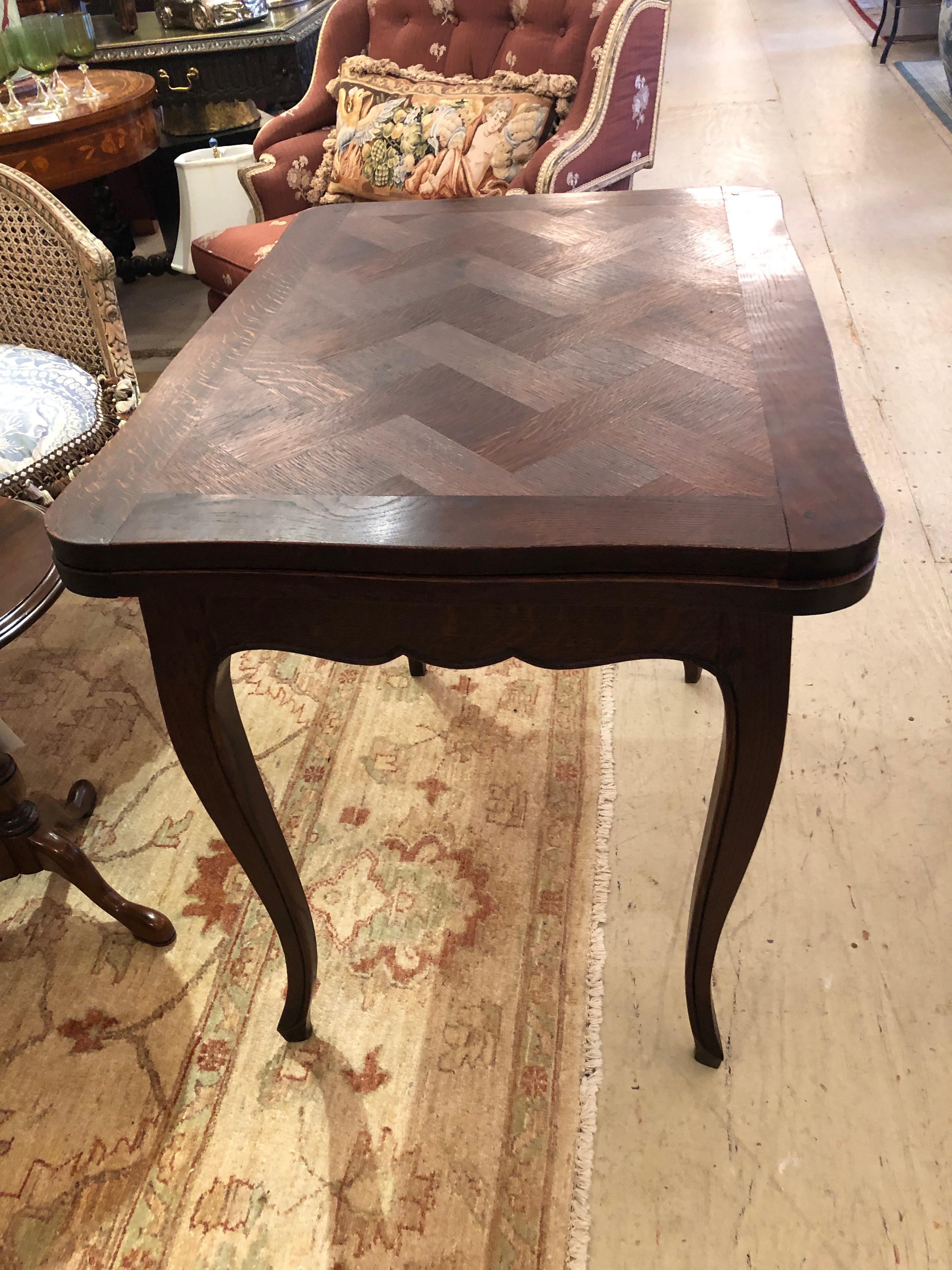 Wonderful Small Marquetry Walnut Refractory Table 3