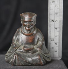 Wonderful Solid Cast Lead Bronze Figure With Reddish Patina