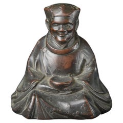 Meravigliosa figura in bronzo massiccio al piombo con patina rossiccia