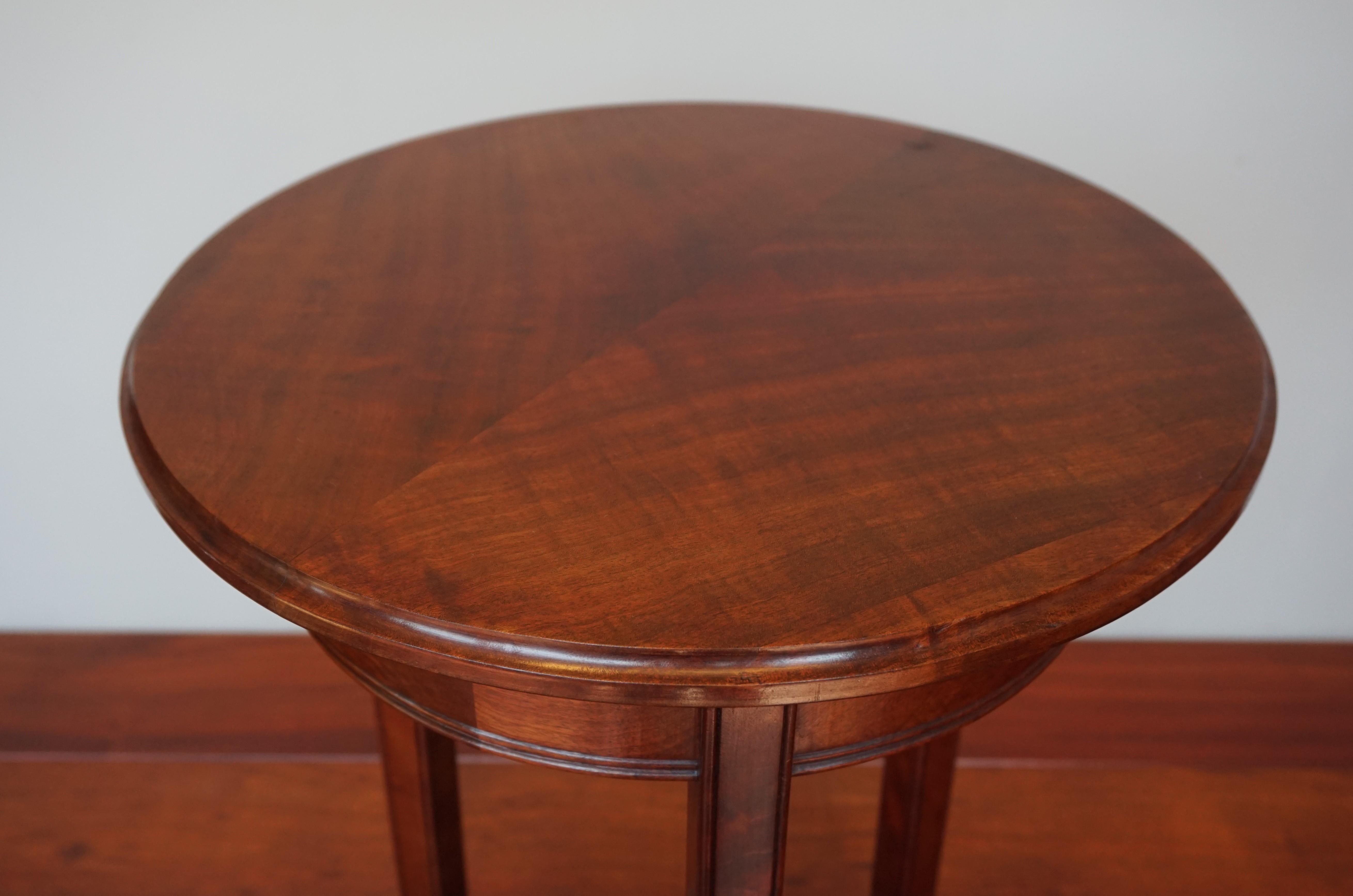 Wonderful Solid Mahogany Art Deco Pedestal Table and Sculpture Stand circa 1920 2