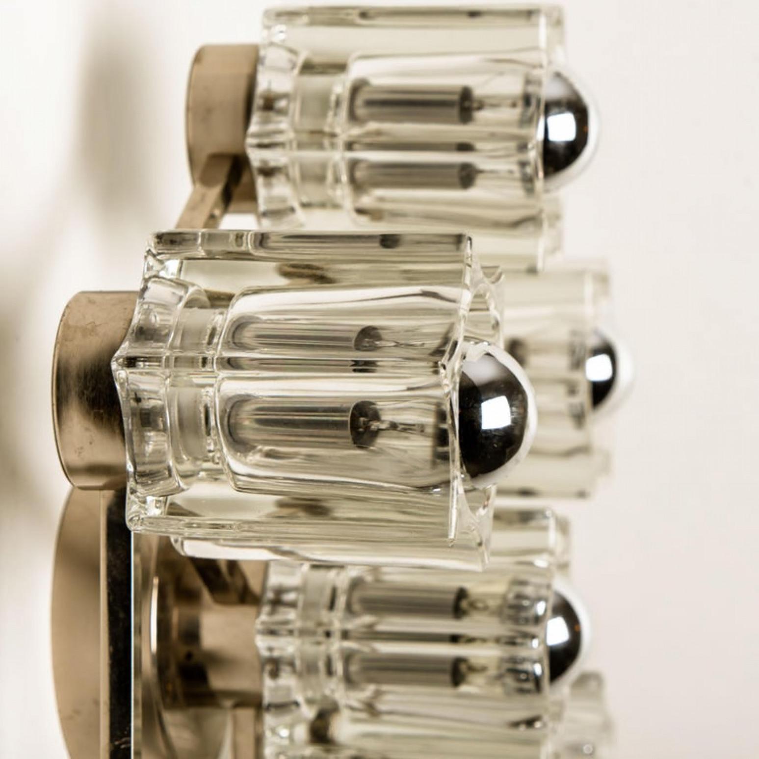 Wonderful Star Flush Mount/ Wall Light Peill Putzler Crystal Glass, Germany For Sale 8