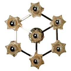 Wunderschöne Stern Einbaubeleuchtung/Wandleuchte Peill Putzler Kristallglas, Deutschland