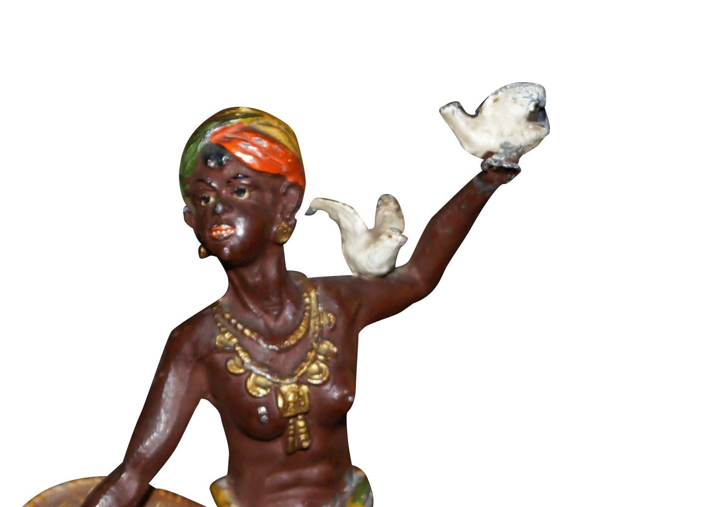Resin Wonderful Statuettes of 2 Moors, Late 18th Century For Sale