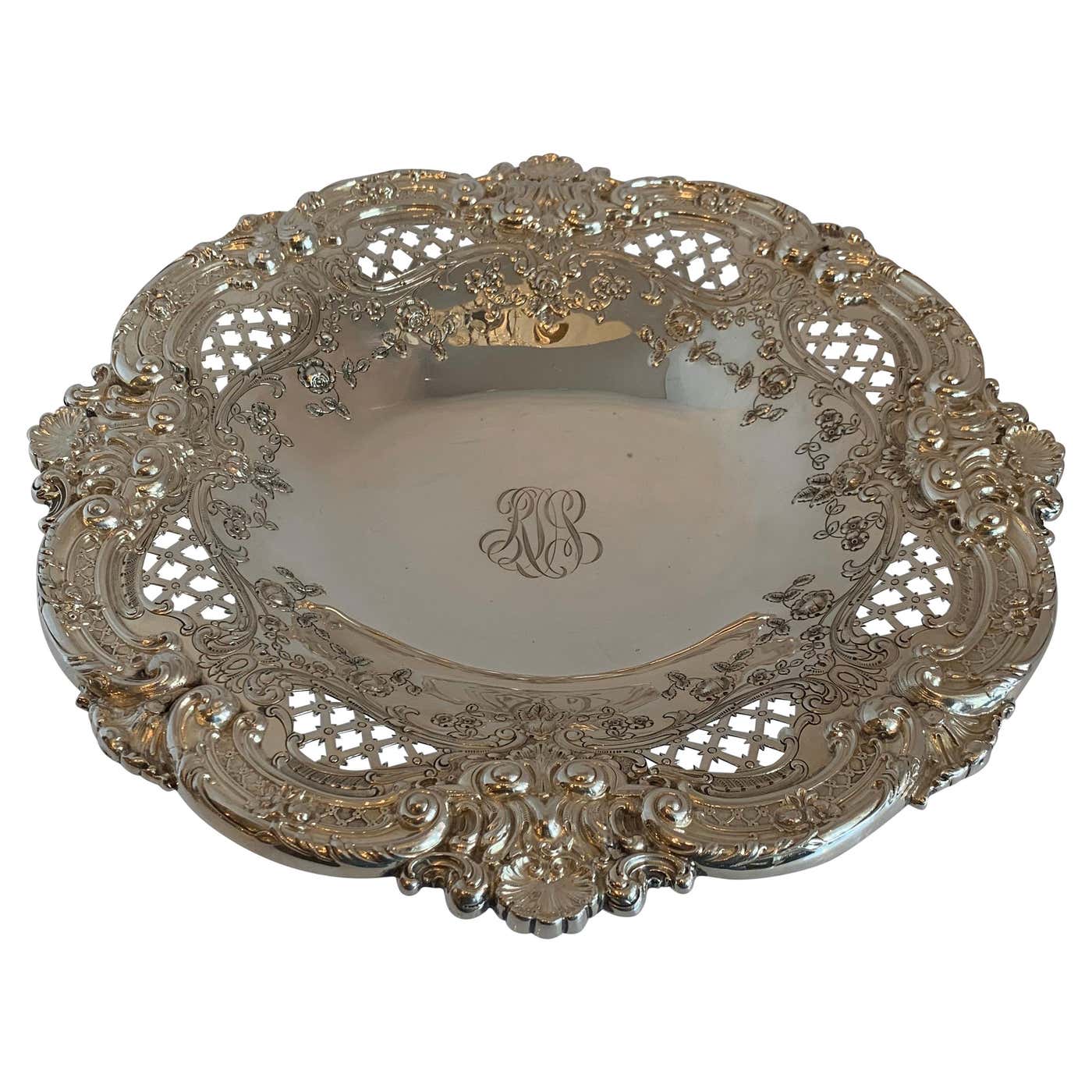 Wonderful Sterling Silver Meriden Britannia Company Pierced Centerpiece