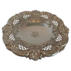 Maravilloso cuenco perforado de plata de ley Meriden Britannia Company