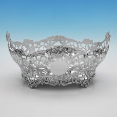 Maravilloso lote de 5 platos antiguos de plata de ley - fabricados en Londres 1898 -1901