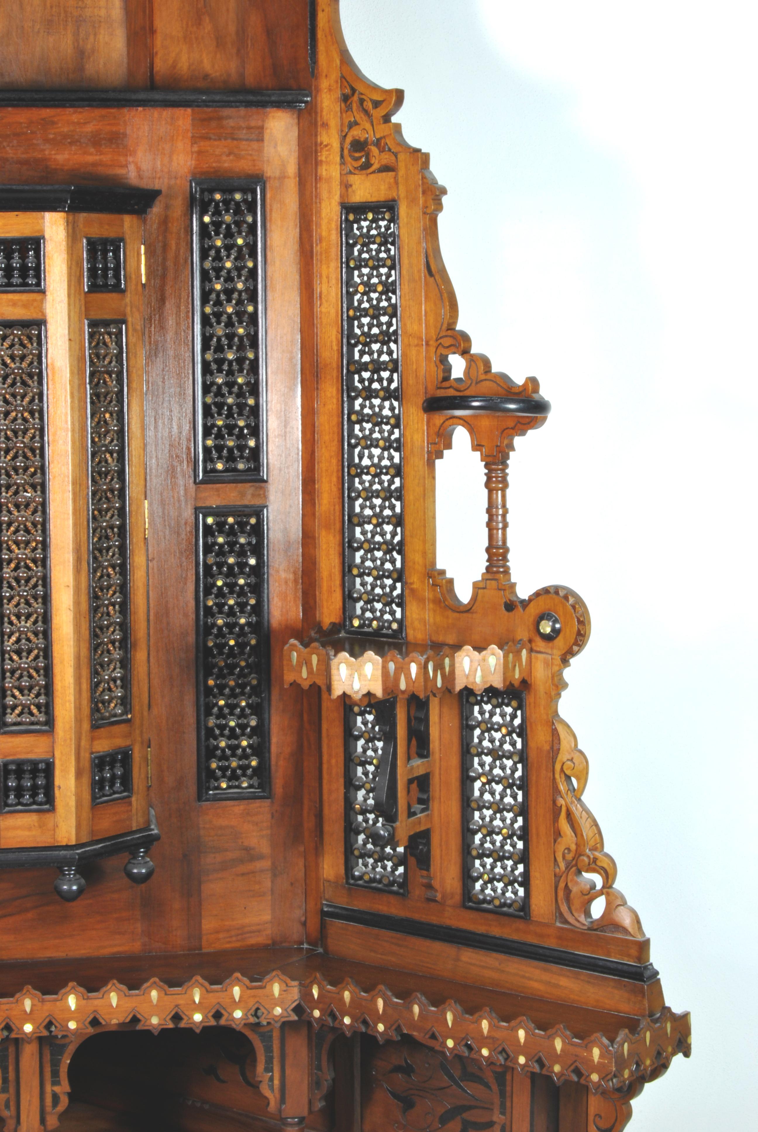 Wonderful Syrian Corner Cabinet, Syria Turn of the Century For Sale 2