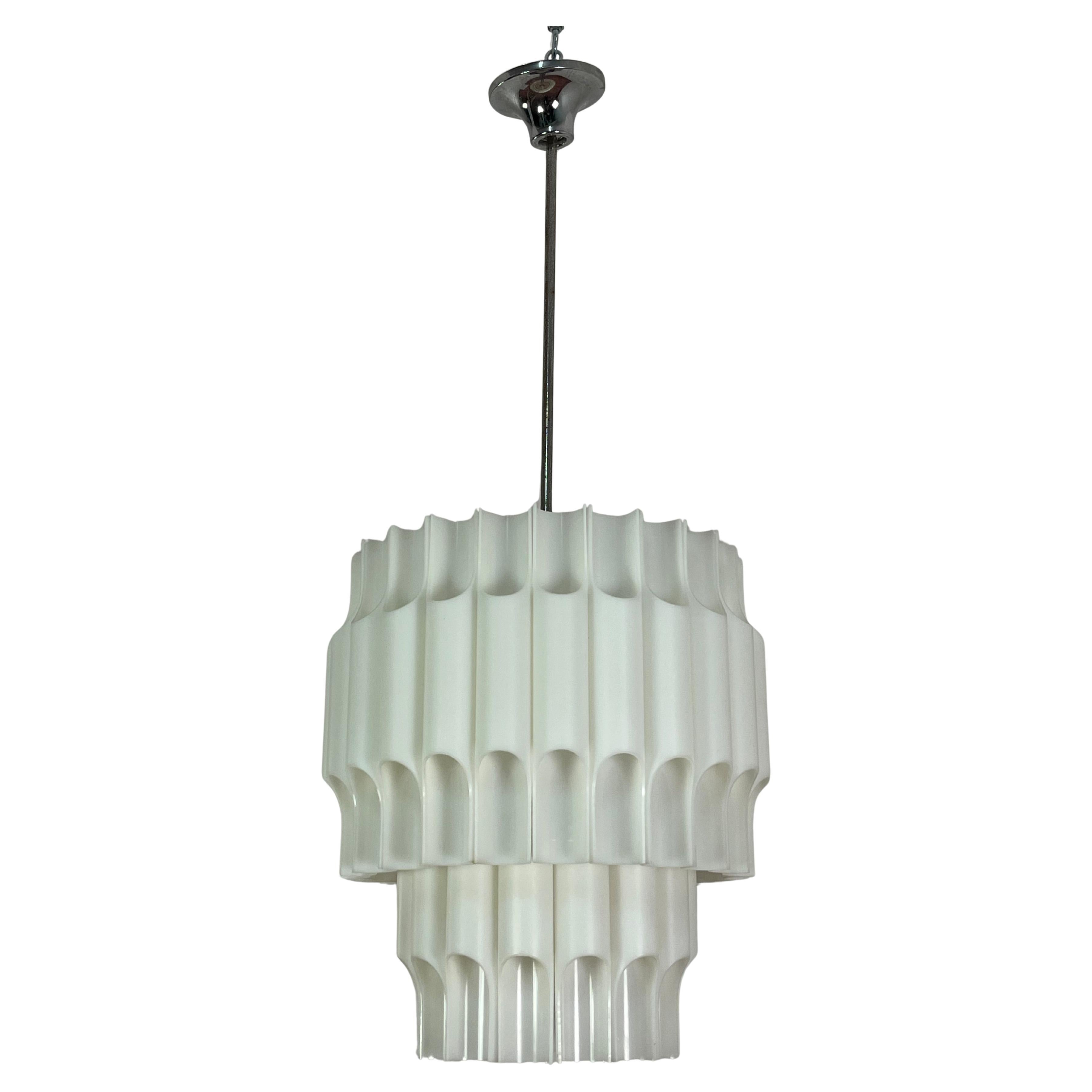 Wonderful "Teulada" Model Chandelier By Carlo Ponzio For Harvey Guzzini, 1972