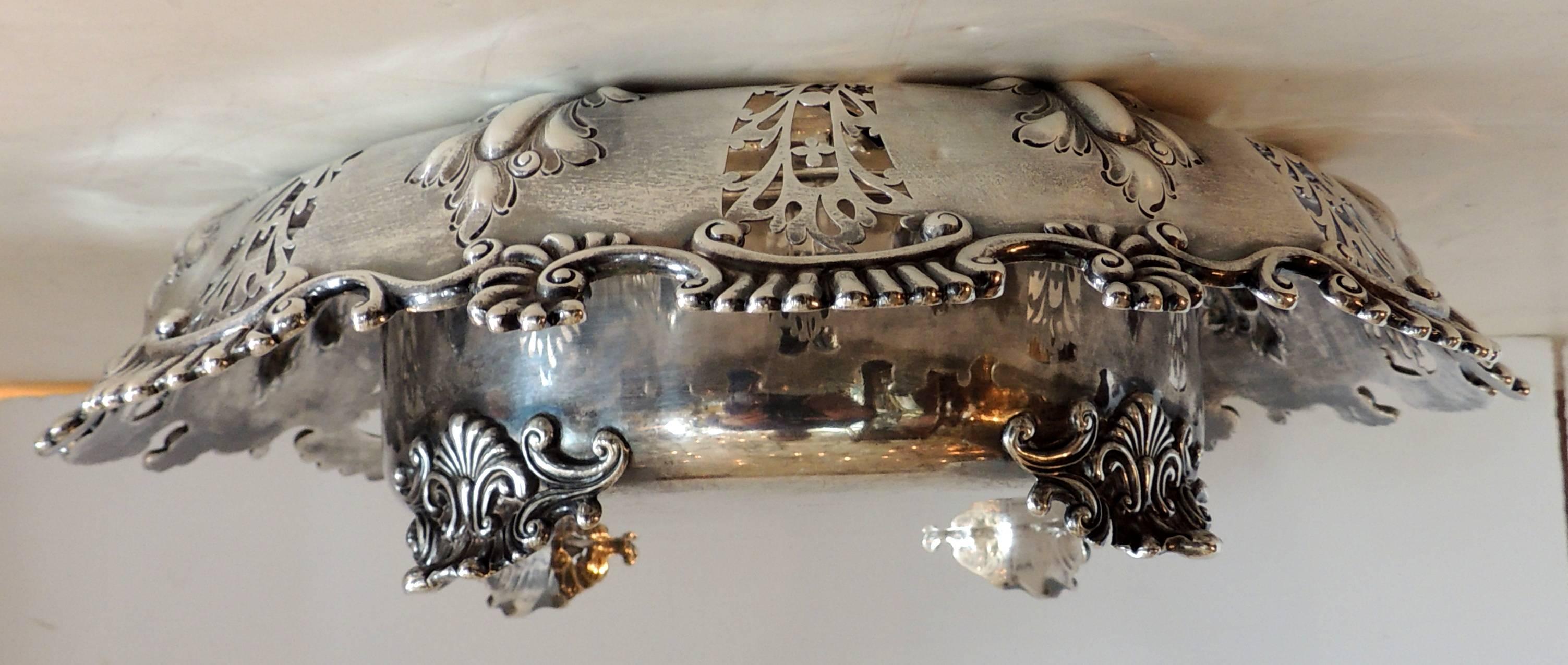 American Wonderful Theodore B. Star Sterling Silver Pierced Footed Centrepiece Bowl For Sale