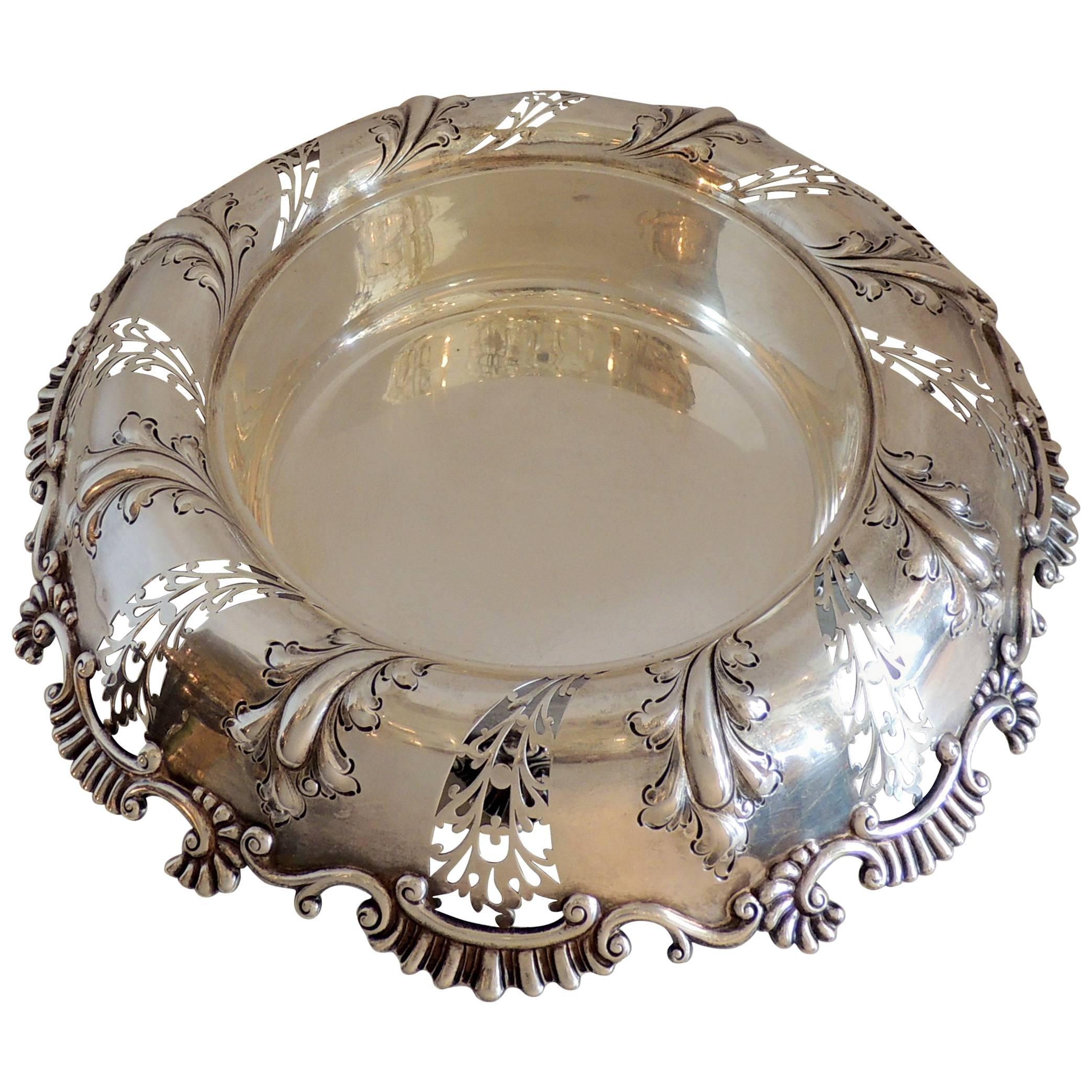 Wonderful Theodore B. Star Sterling Silver Pierced Footed Centrepiece Bowl