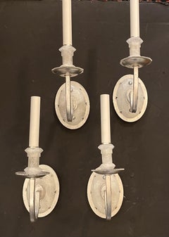 Maravillosos apliques «Elizabeth 4» de Thomas O'Brien para Visual Comfort, en cristal de roca y plata