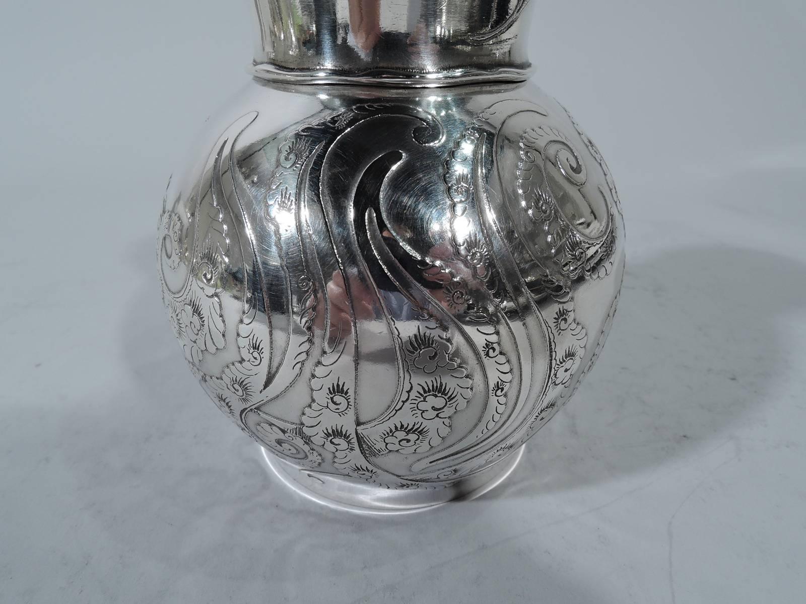 19th Century Wonderful Tiffany Aesthetic Japonesque Sterling Silver Tea Caddy