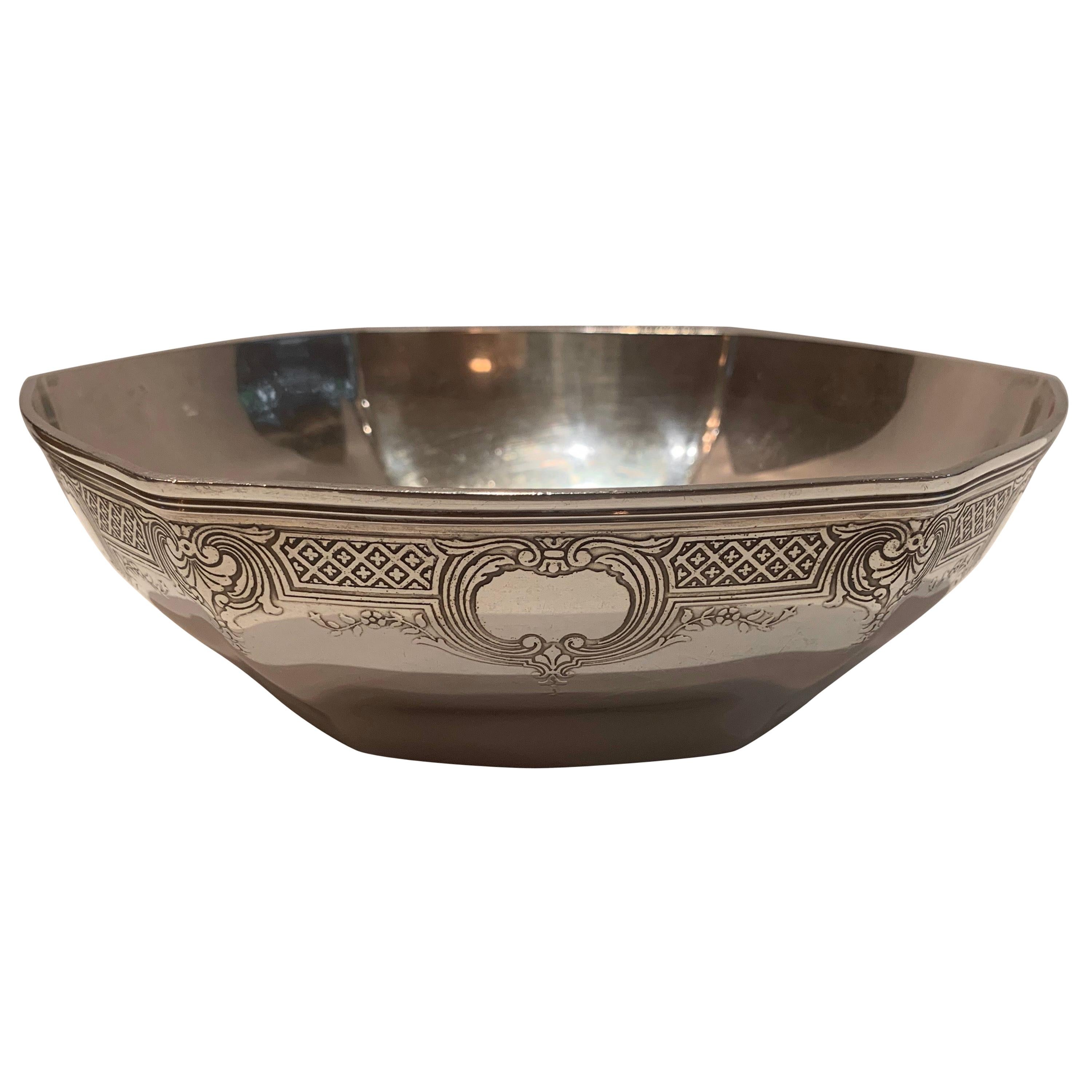Wonderful Tiffany & Co. Sterling Silver Octagonal Regency Centerpiece Bowl