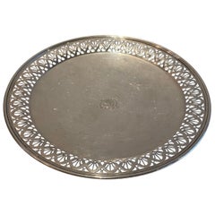 Wonderful Tiffany & Co. Sterling Silver Round Regency Tray Centerpiece Platter