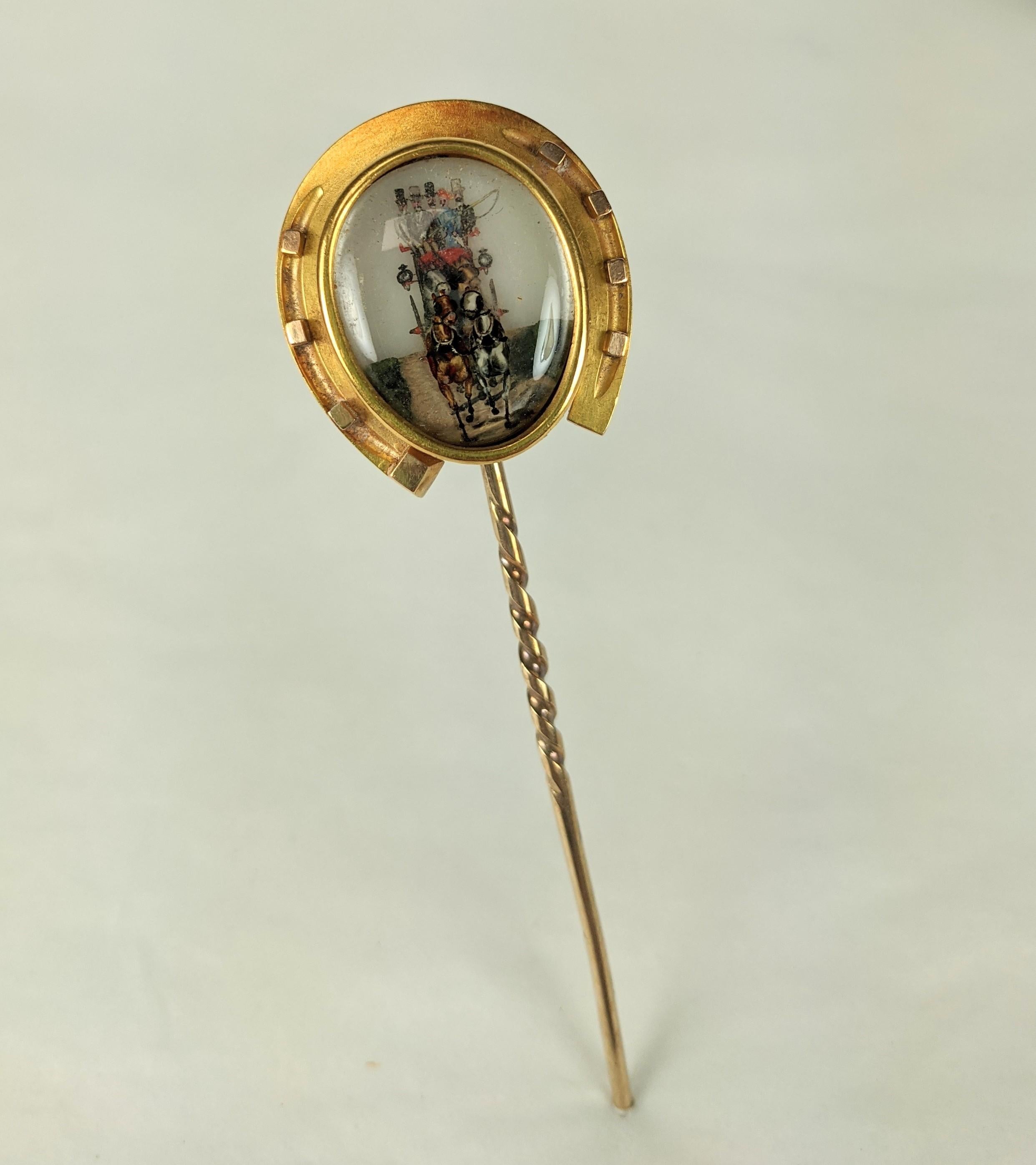 High Victorian Wonderful Tiffany Reverse Crystal Victorian Stickpin For Sale