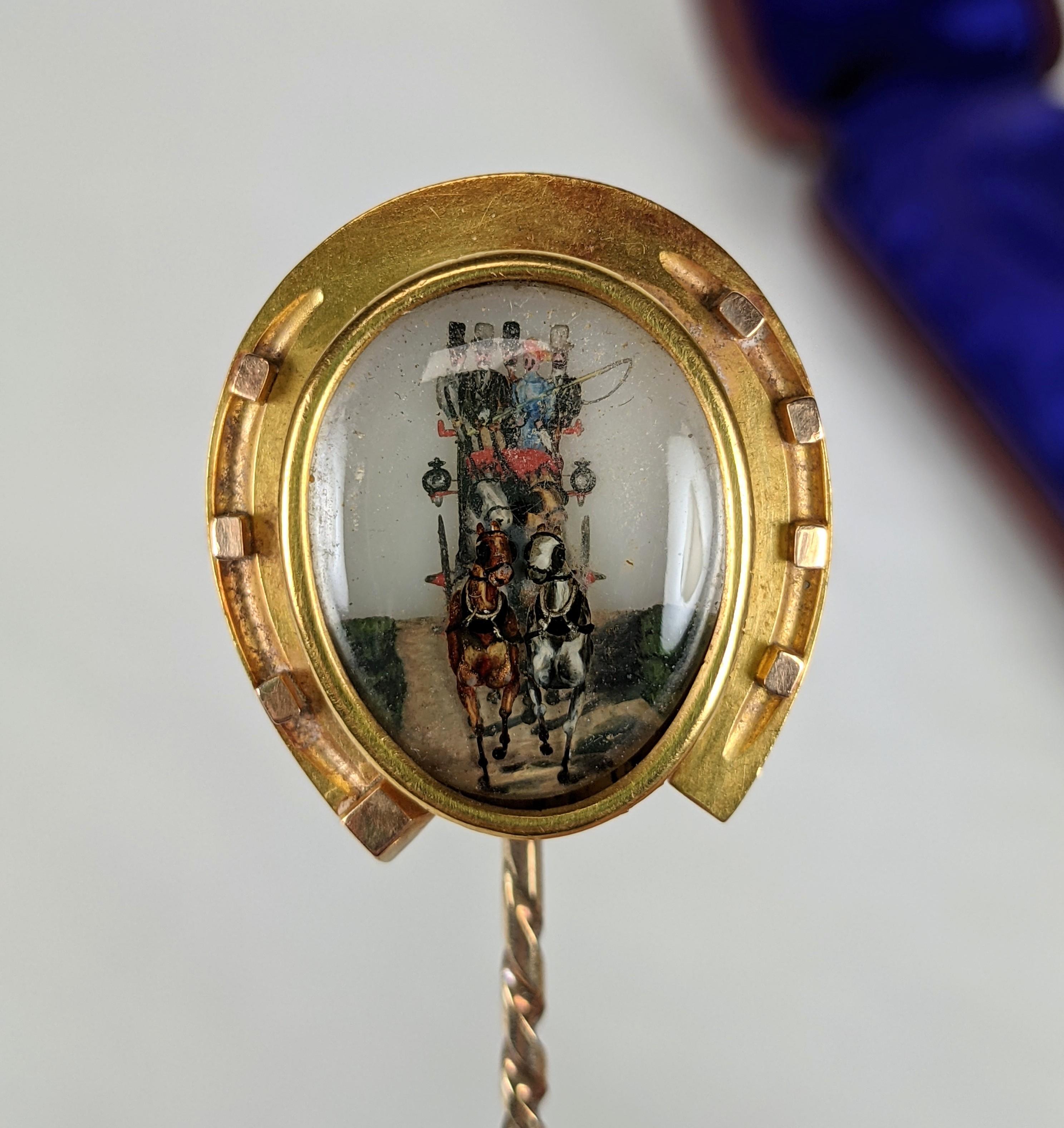 Wonderful Tiffany Reverse Crystal Victorian Stickpin For Sale 2