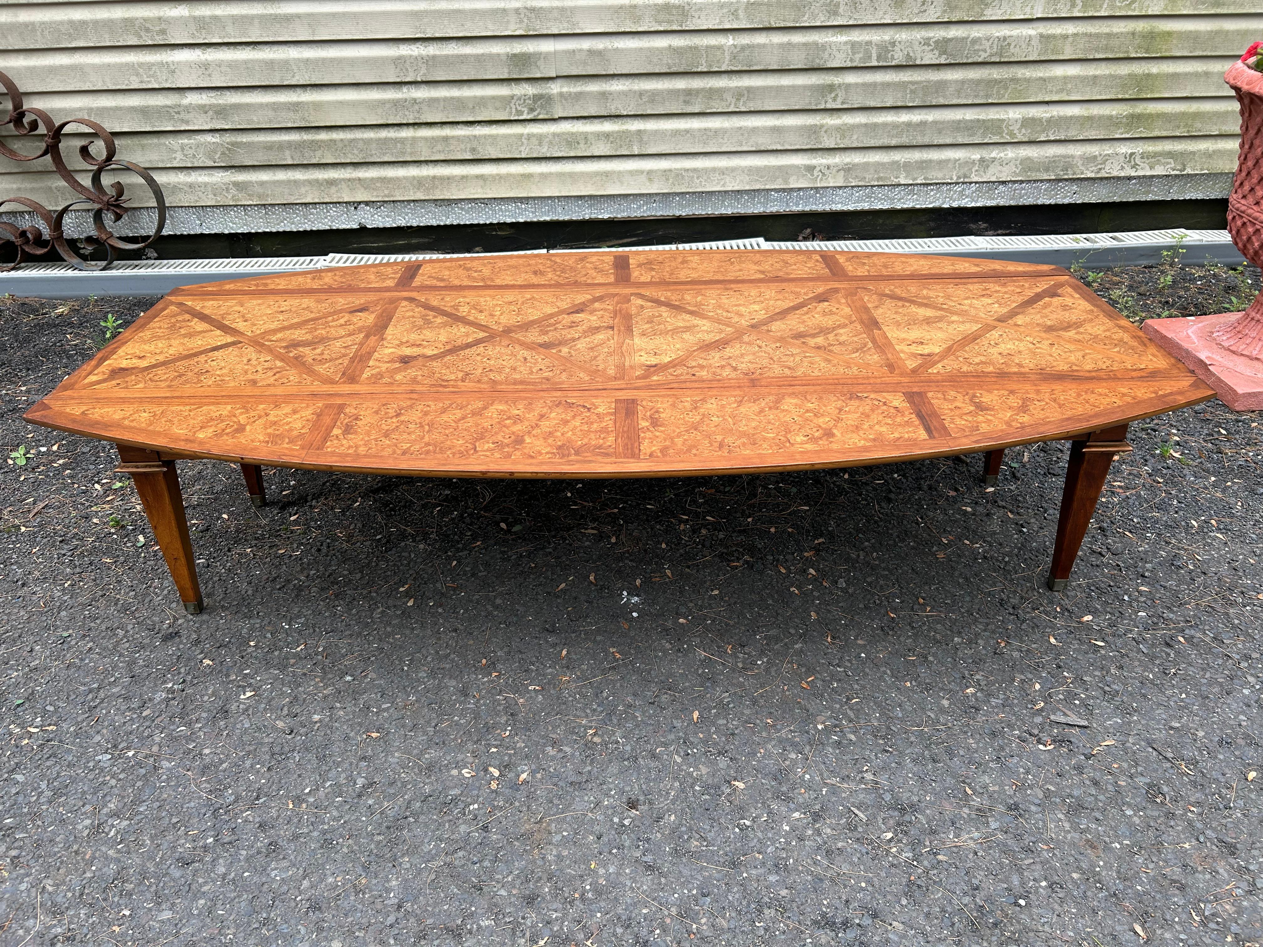 Wonderful Tomlinson Sophisticate style Flip-side Burl Coffee Table Mid-Century For Sale 9