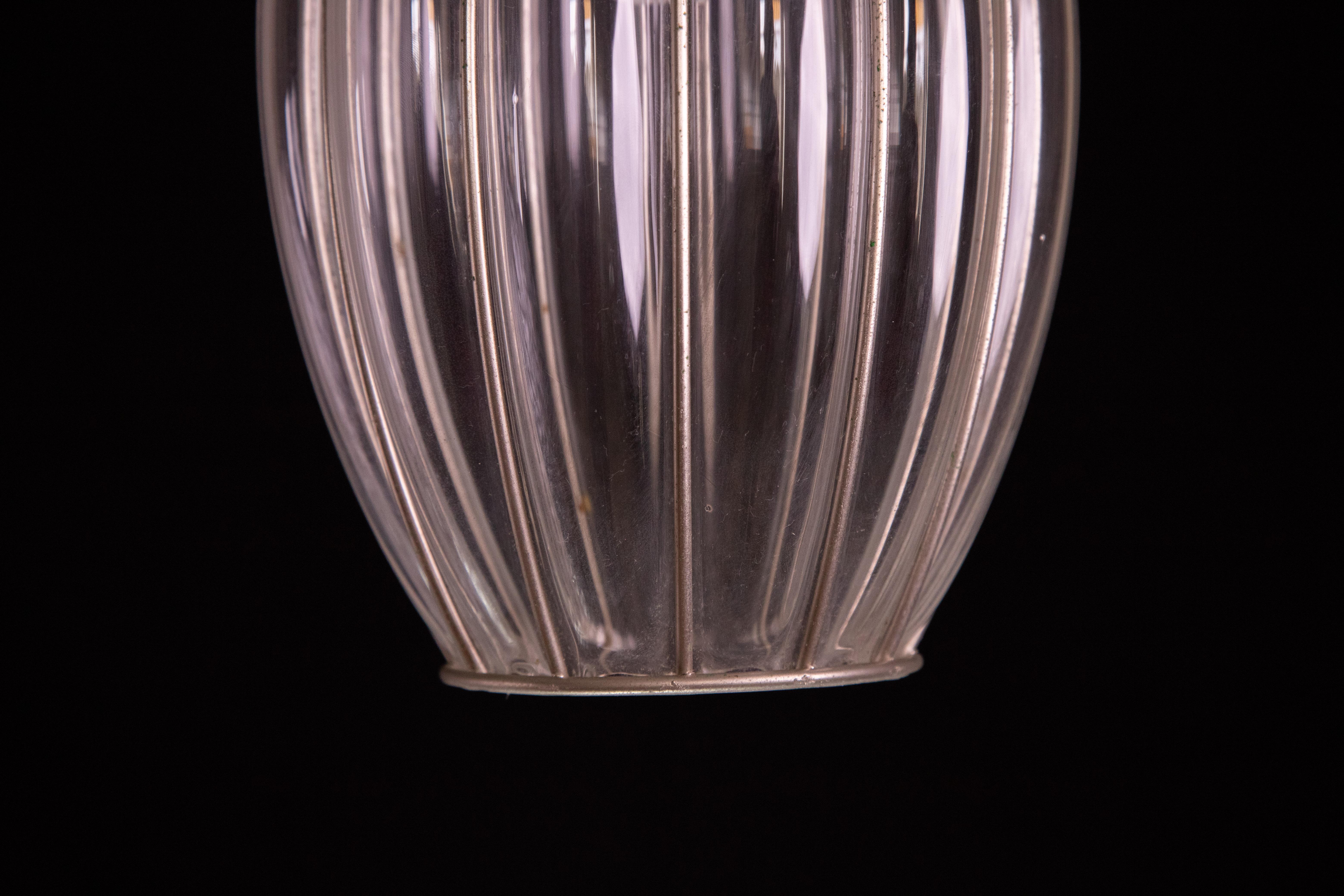 Wonderful Trasparent Venetian Lantern, Murano Glass, Italy, 1960s For Sale 2