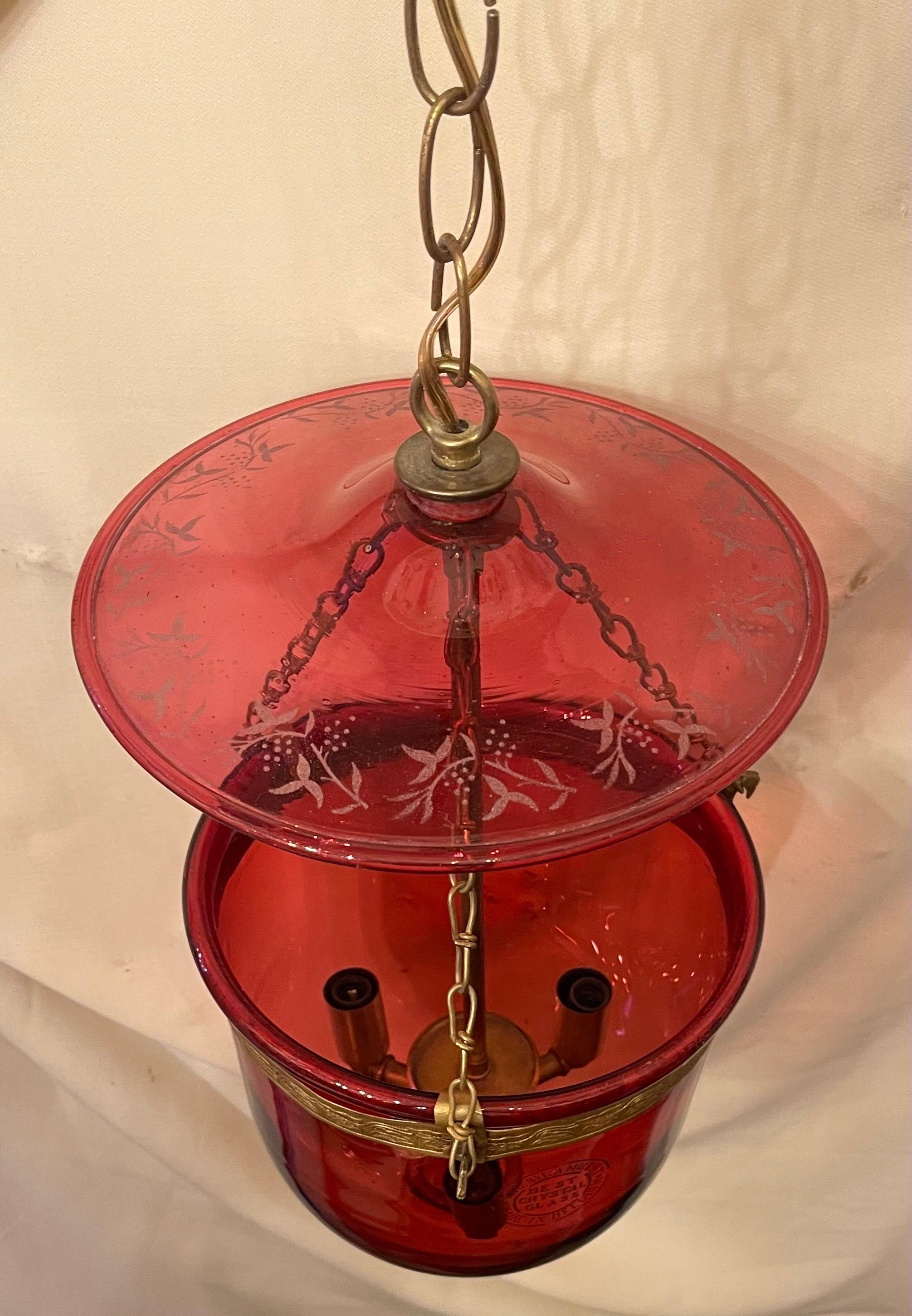 red glass bell