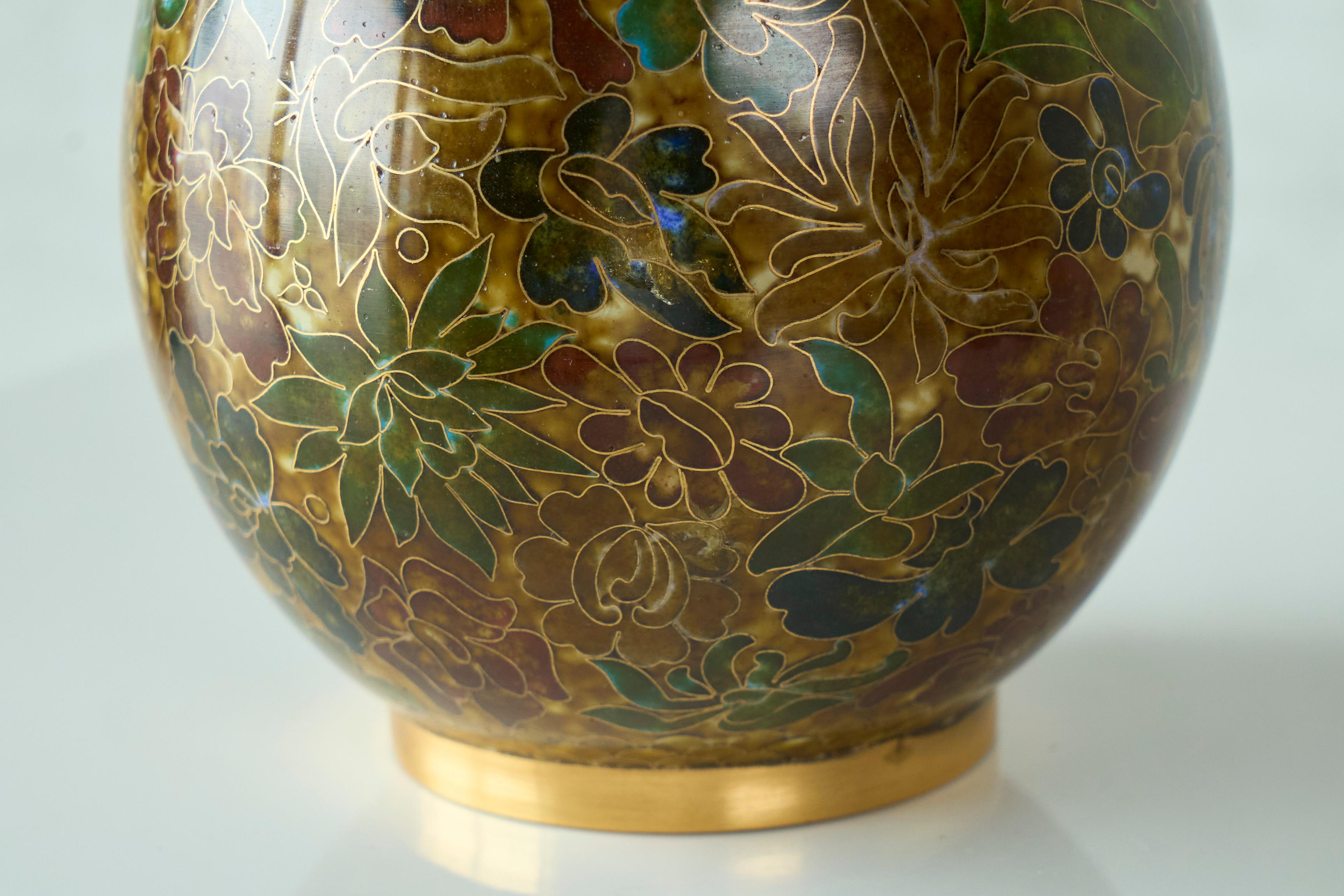 Merveilleux vase en cloisonné Début du 20e siècle Bon état - En vente à Meer, VAN