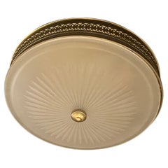 Maravilloso Vaughan Brass Star Vidrio Grabado Empotrable 5 Plafones de Techo