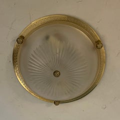 Wonderful Vaughan Brass Star Glass Crystal Flush Mount Ceiling Light Fixture
