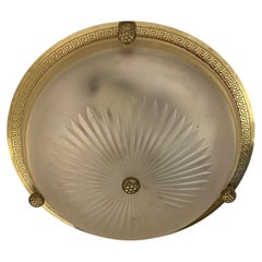 Wonderful Vaughan Brass Star Glass Crystal Flush Mount Ceiling Light Fixture