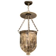 Wonderful Vaughan Designs Bronze Glass Star Bell Jar 3-Light Lantern Fixture