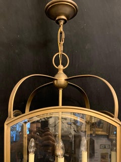 Wonderful Vaughan Designs Regency Square Large Bronze Glass Lantern Fixture